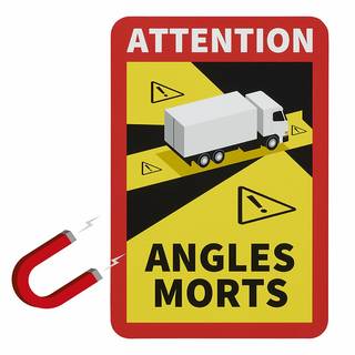 Magnet-Aufkleber Attention Angles Morts!